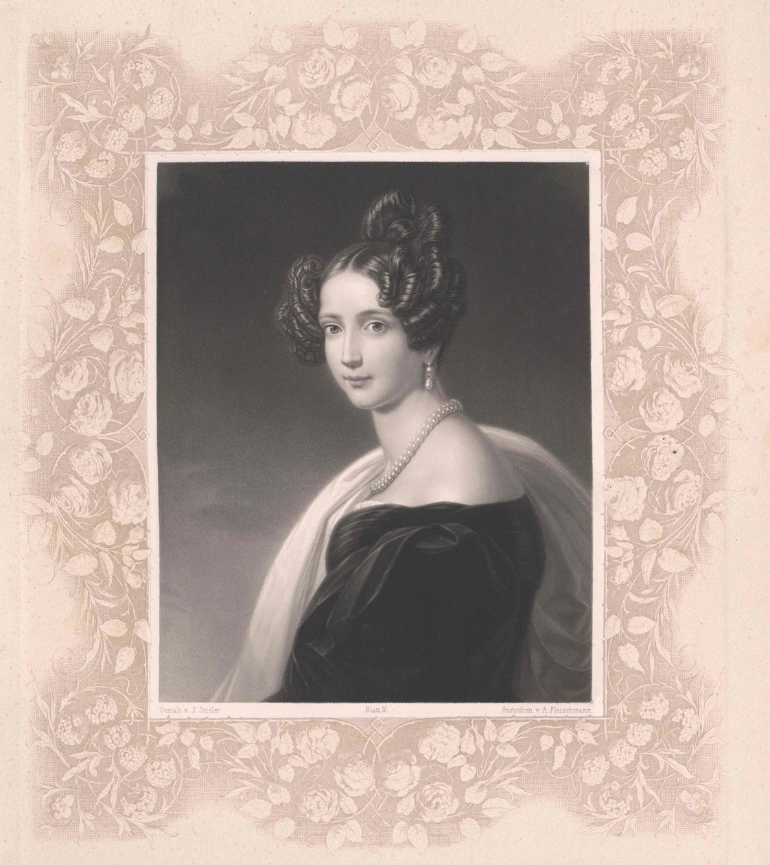 Prinzessin von Bayern Sophie (Druck) von Artist Unknown