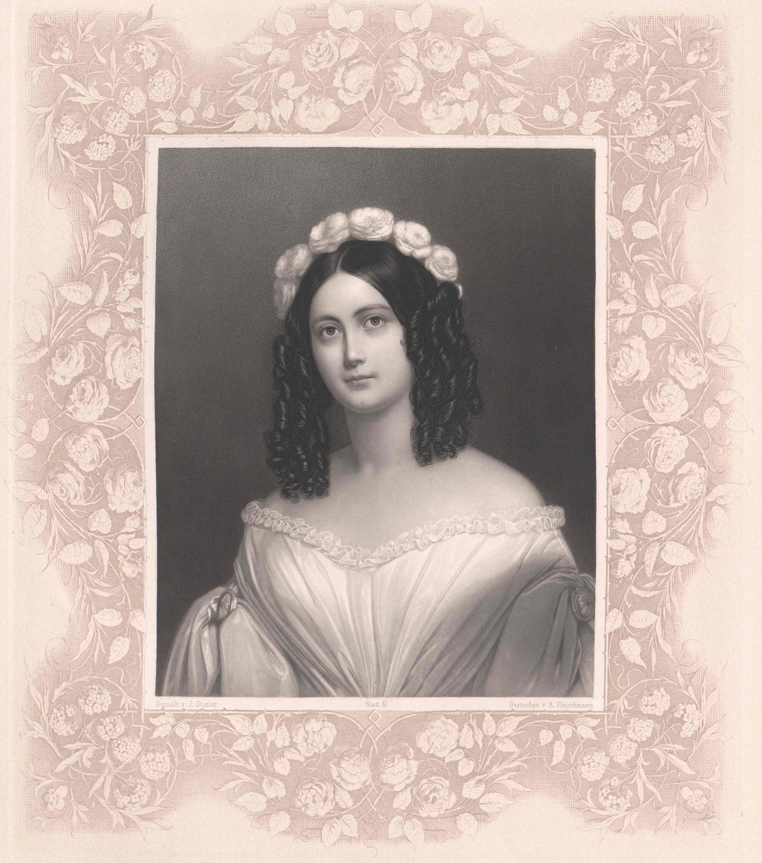 Rosalie Julie von Wuellerstorf und Urbair (Druck) von Artist Unknown