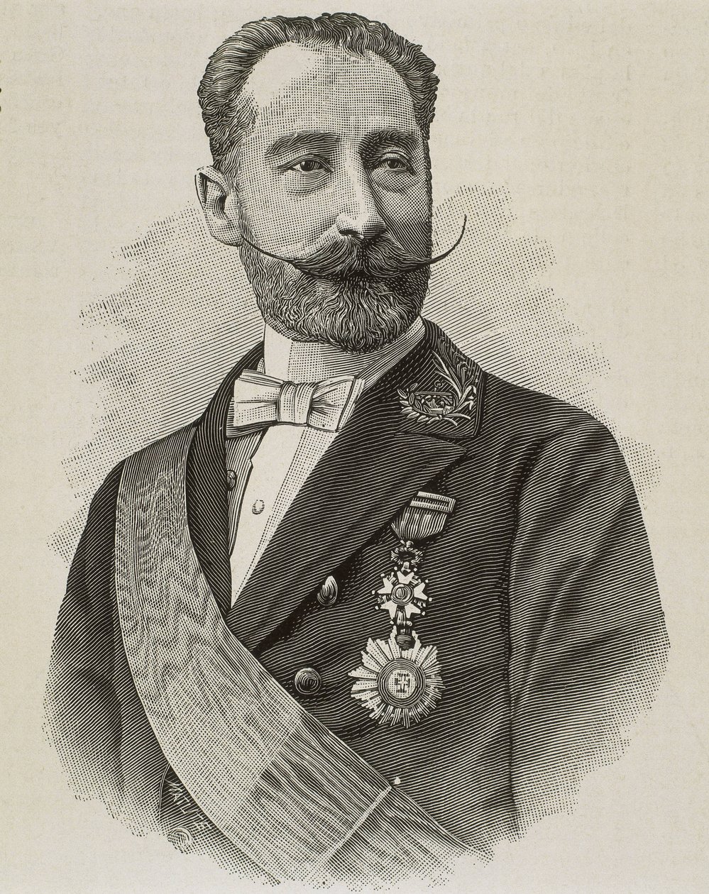 Amos Salvador Rodrigáñez (1845-1922). Spanischer Politiker und Ingenieur. Gravur von Artist Unknown