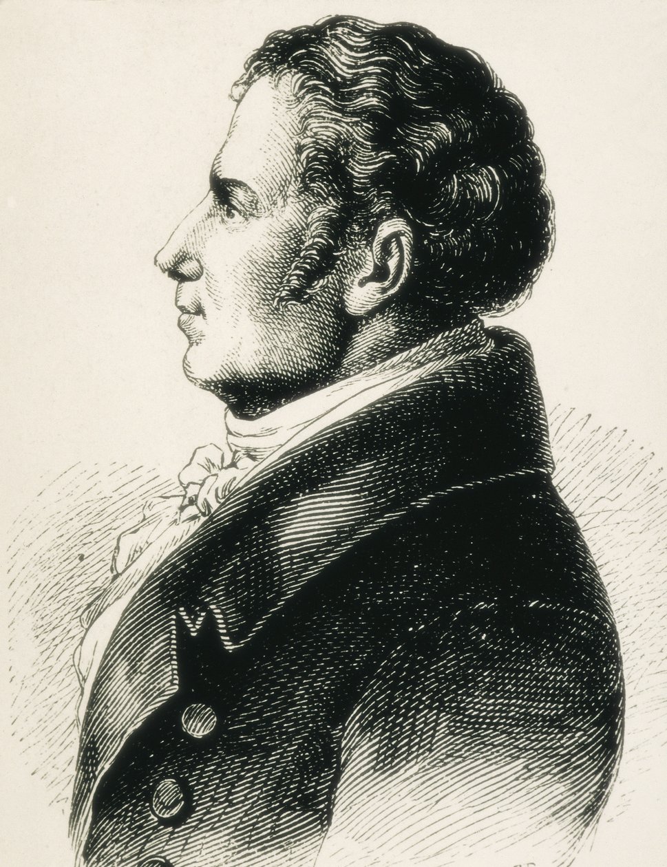 SCHLEGEL, August Wilhelm von (1767-1845). Deutscher Theoretiker der Romantik. Radierung von Artist Unknown