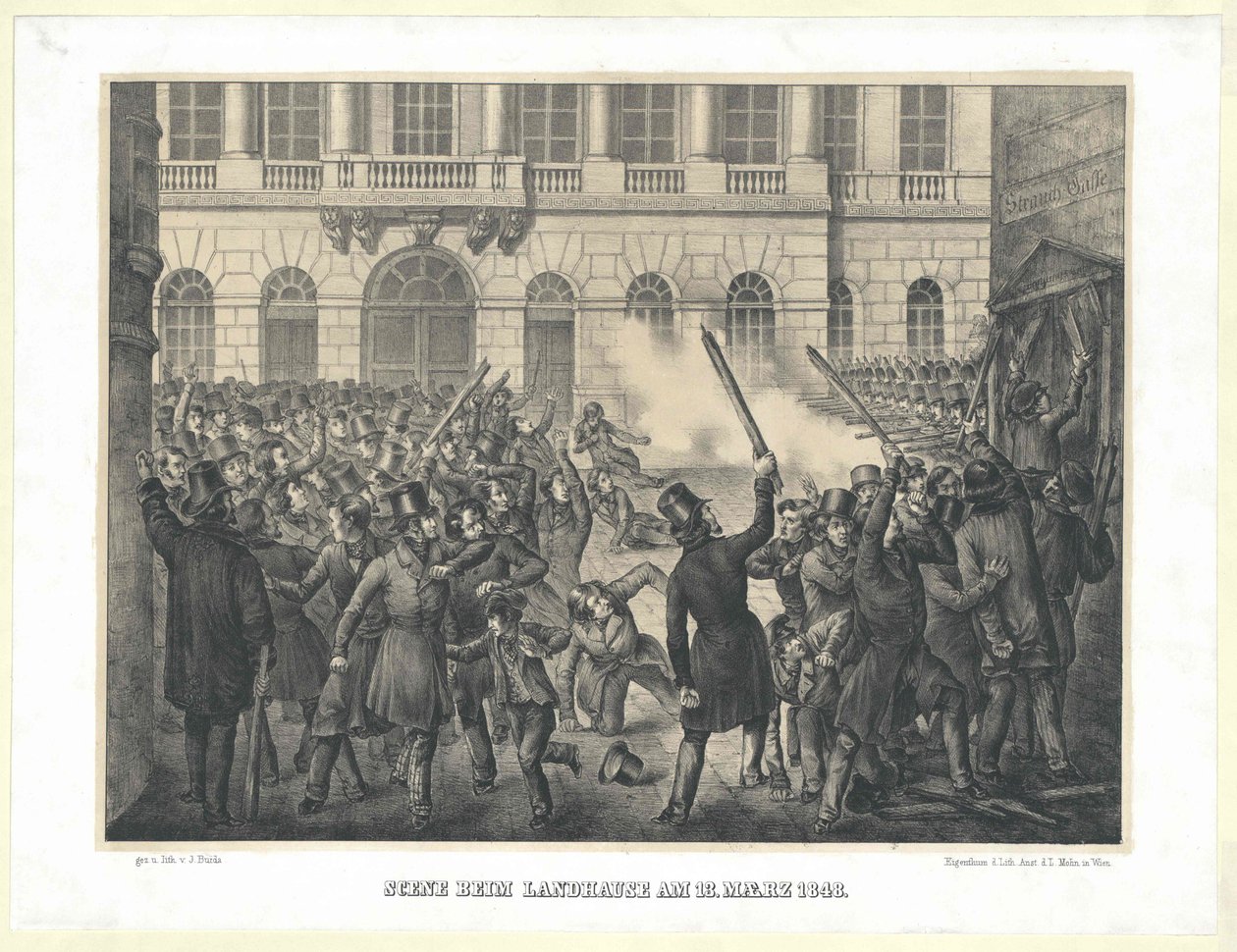 Szene im Landhaus am 13. März 1848 von Artist Unknown