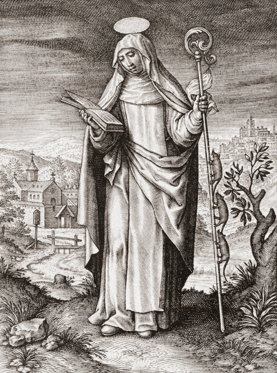 St. Gertrud von Nivelles von Artist Unknown