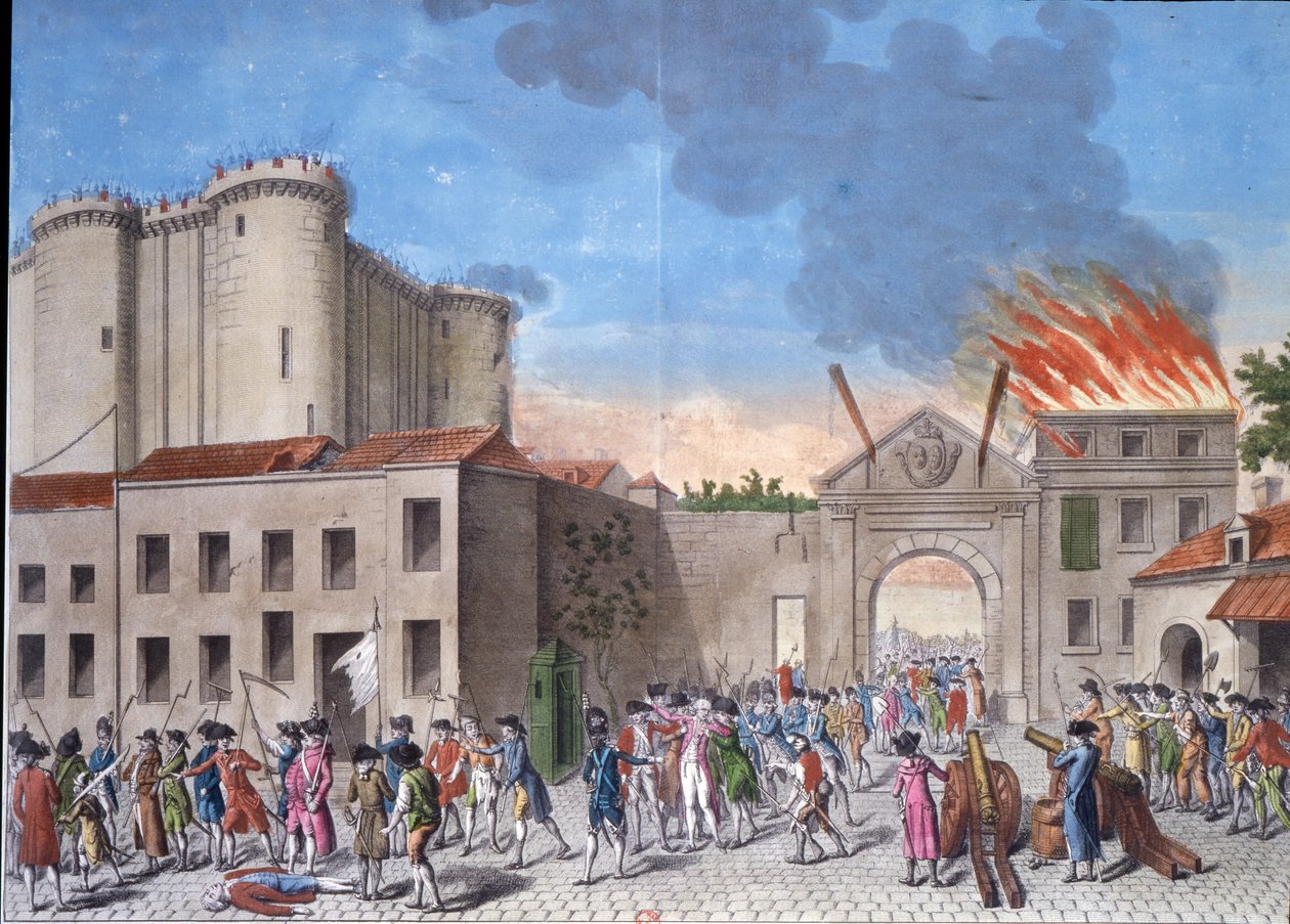 Erstürmung der Bastille durch eine Menge am 14. Juli 1789, in der Französischen Revolution von Artist Unknown