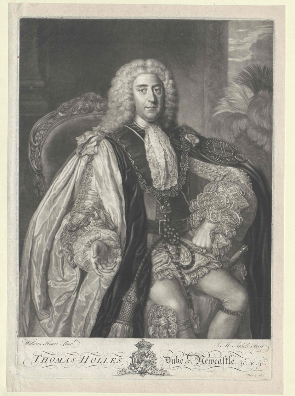 Thomas Pelham-Holles Herzog von Newcastle von Artist Unknown