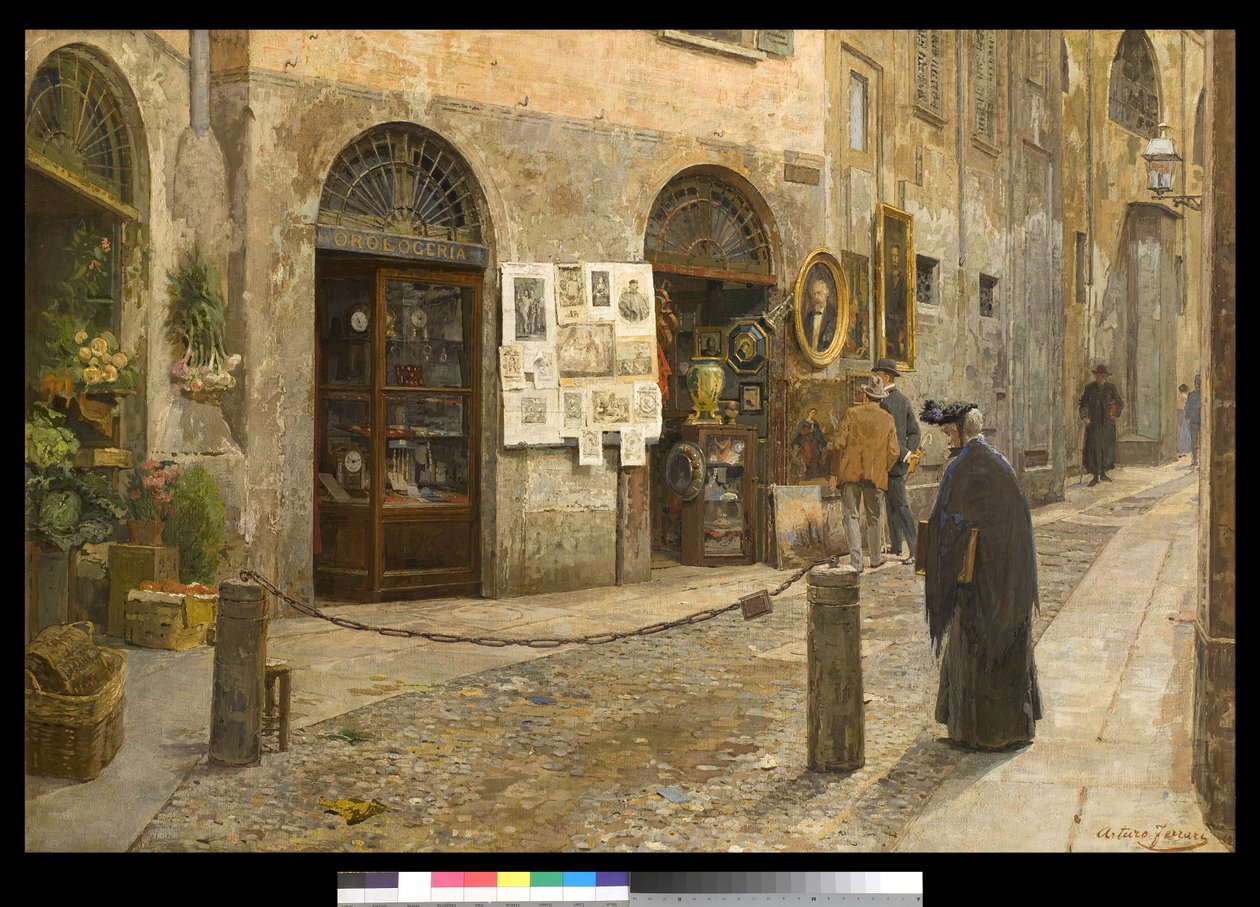 Via San Bernardino alle Ossa in Mailand, Italien, 1912 von Arturo Ferrari