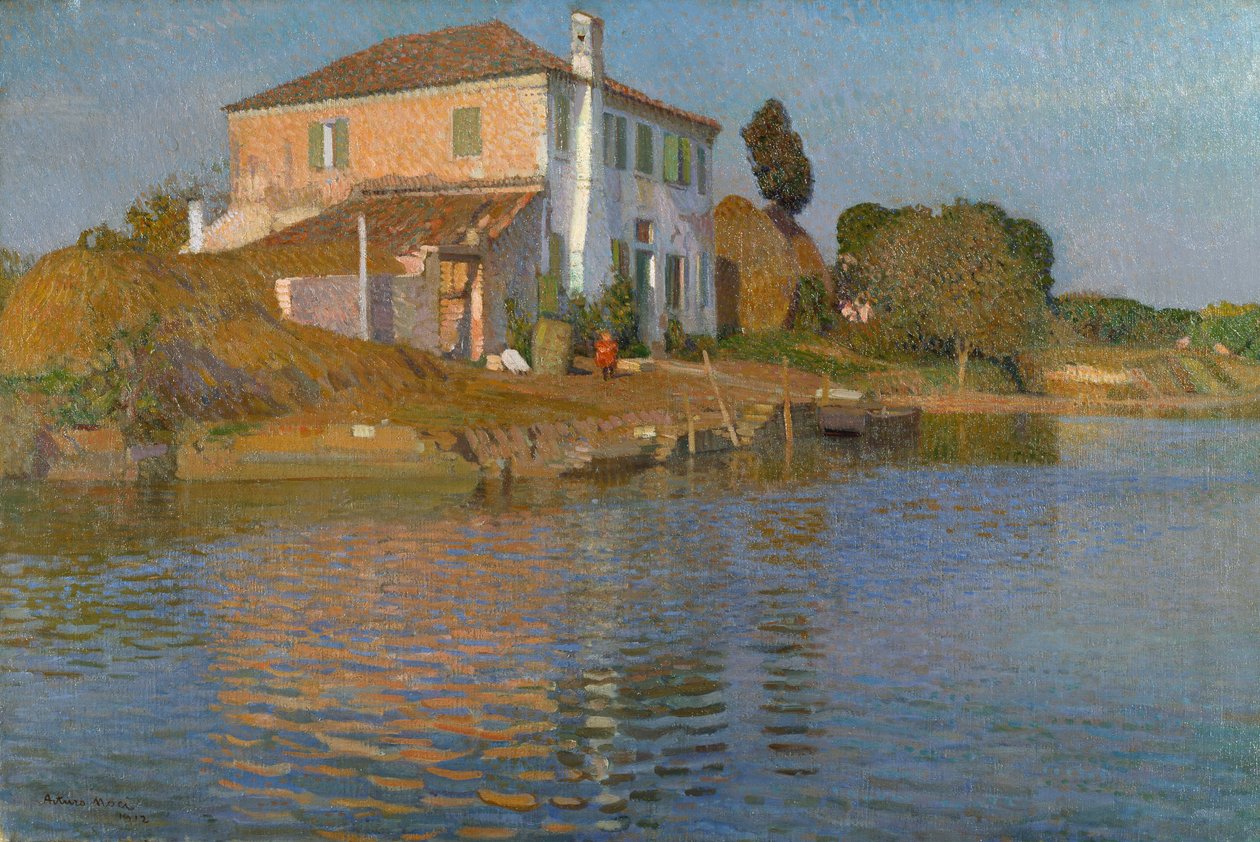 Insel vor Torcello (Öl auf Leinwand) von Arturo Noci