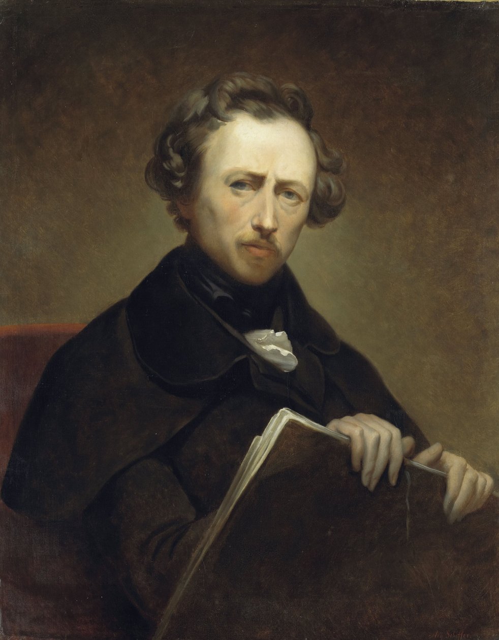 Selbstporträt im Alter von 43 Jahren, um 1838 von Ary Scheffer