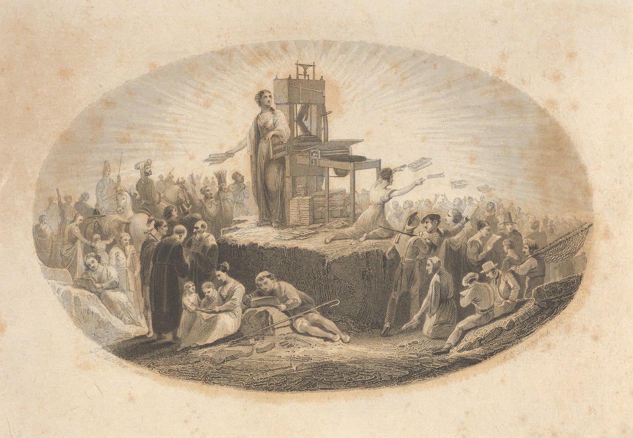 Zertifikat der Bibelgesellschaft von Asher Brown Durand