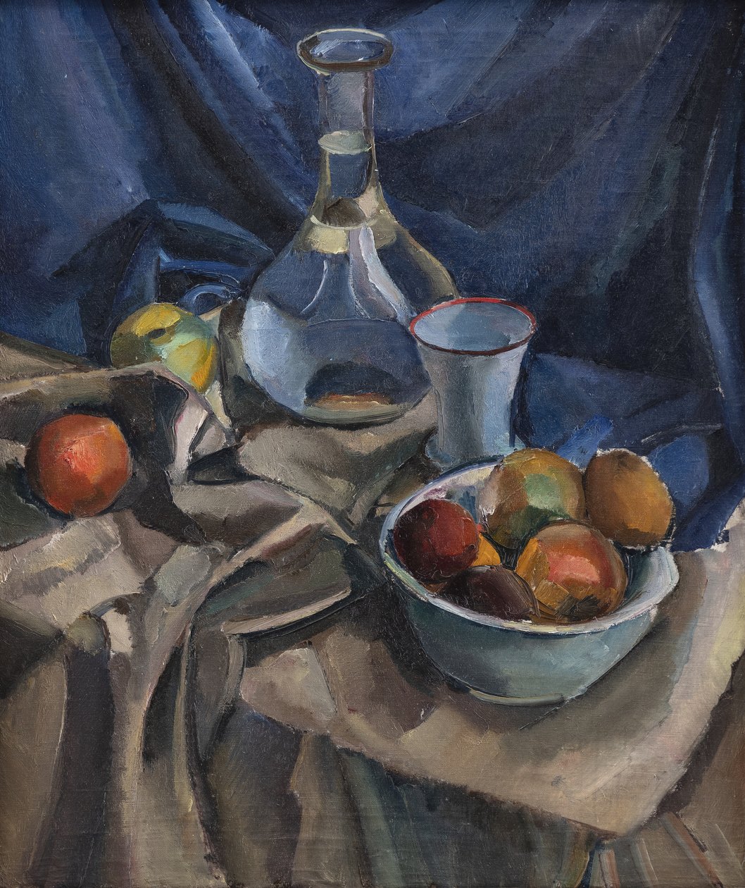 Stillleben mit blauem Stoff von Astrid Holm