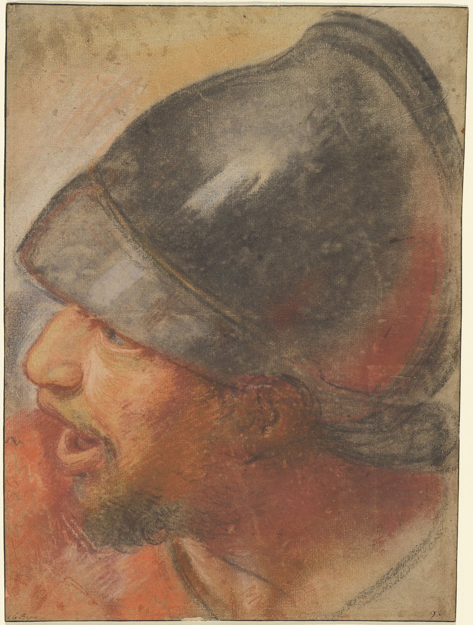 Kopf eines makedonischen Soldaten von Atelier Assistant of Charles Le Brun
