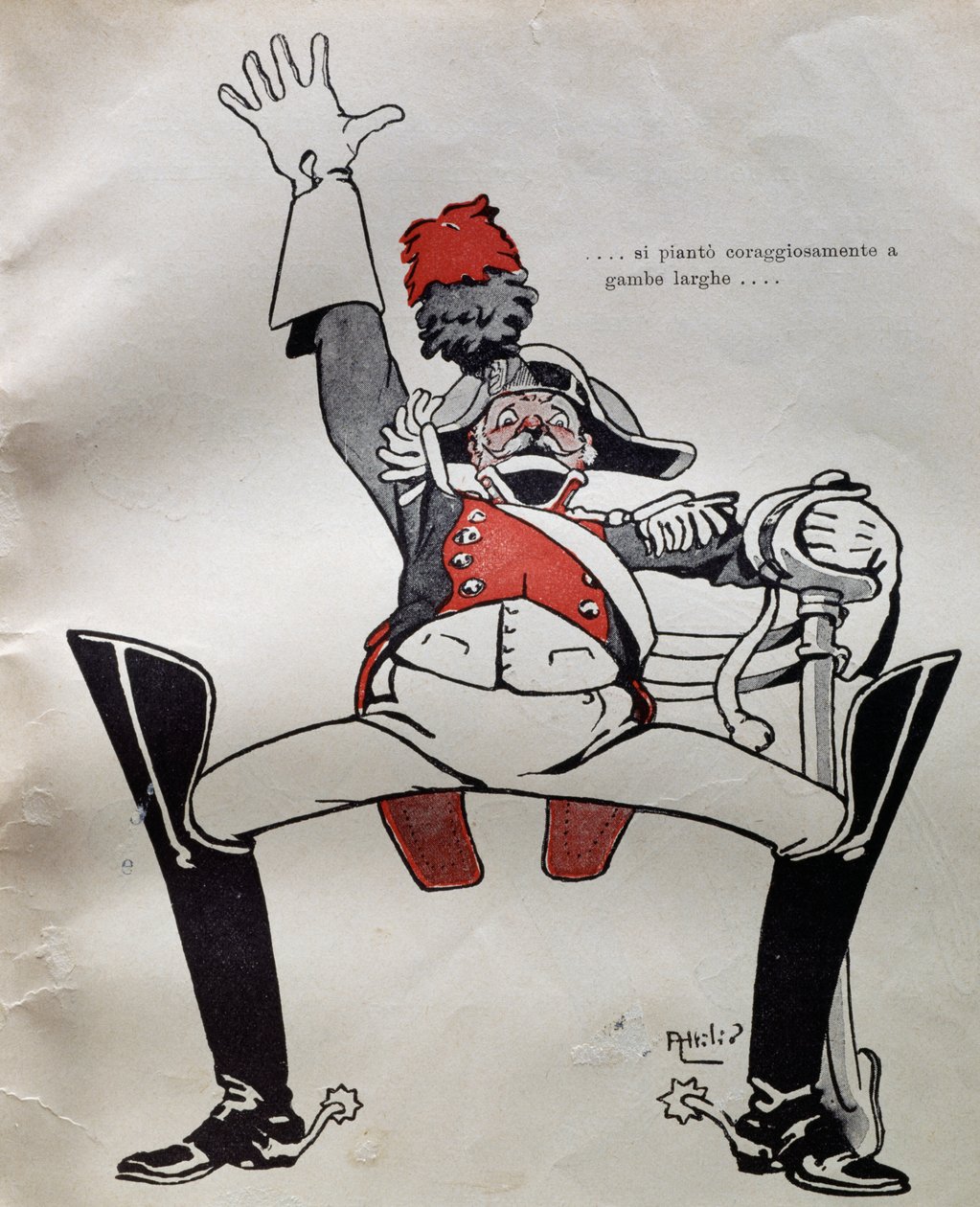 Polizist in voller Uniform, aus Die Abenteuer des Pinocchio von Carlo Collodi, Italien von Attilio Mussino