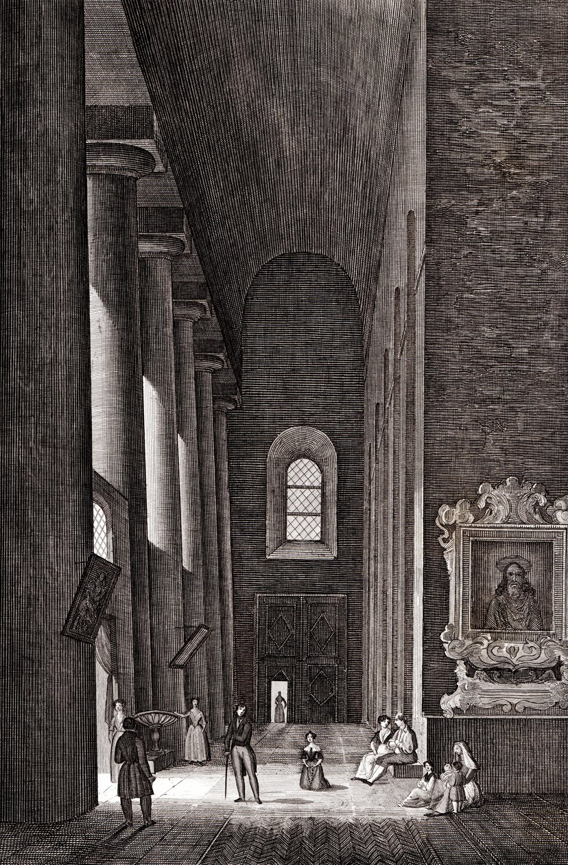 Seitenschiff der Kathedrale von Nativita di Maria Santissima von Attilio Zuccagni Orlandini