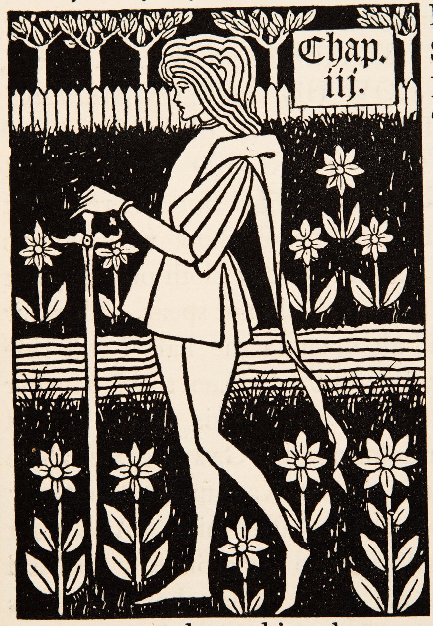 Eine Seite. Kapitelüberschrift von Aubrey Beardsley
