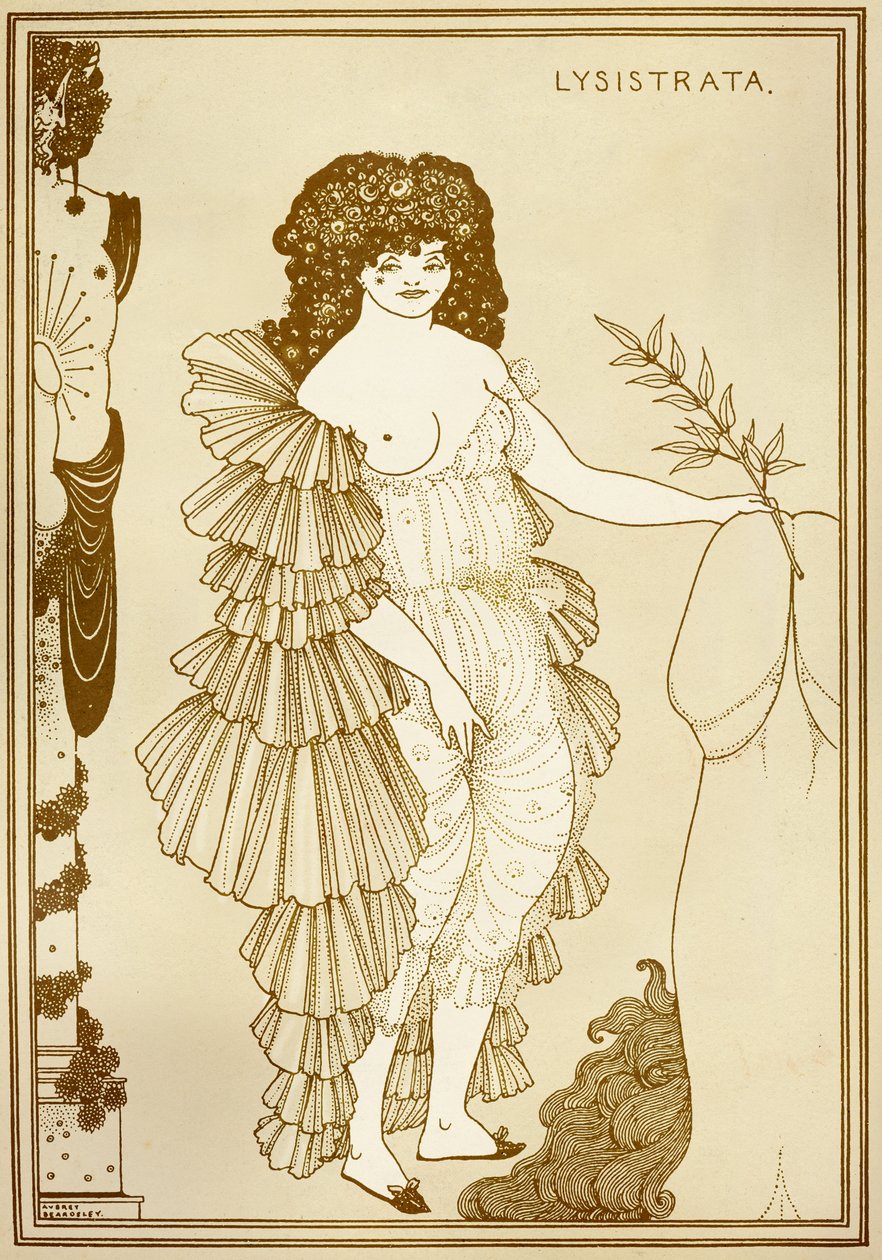 Aubrey Beardsley (1872-1898) Illustration für „Lysistrata“ von Aubrey Beardsley