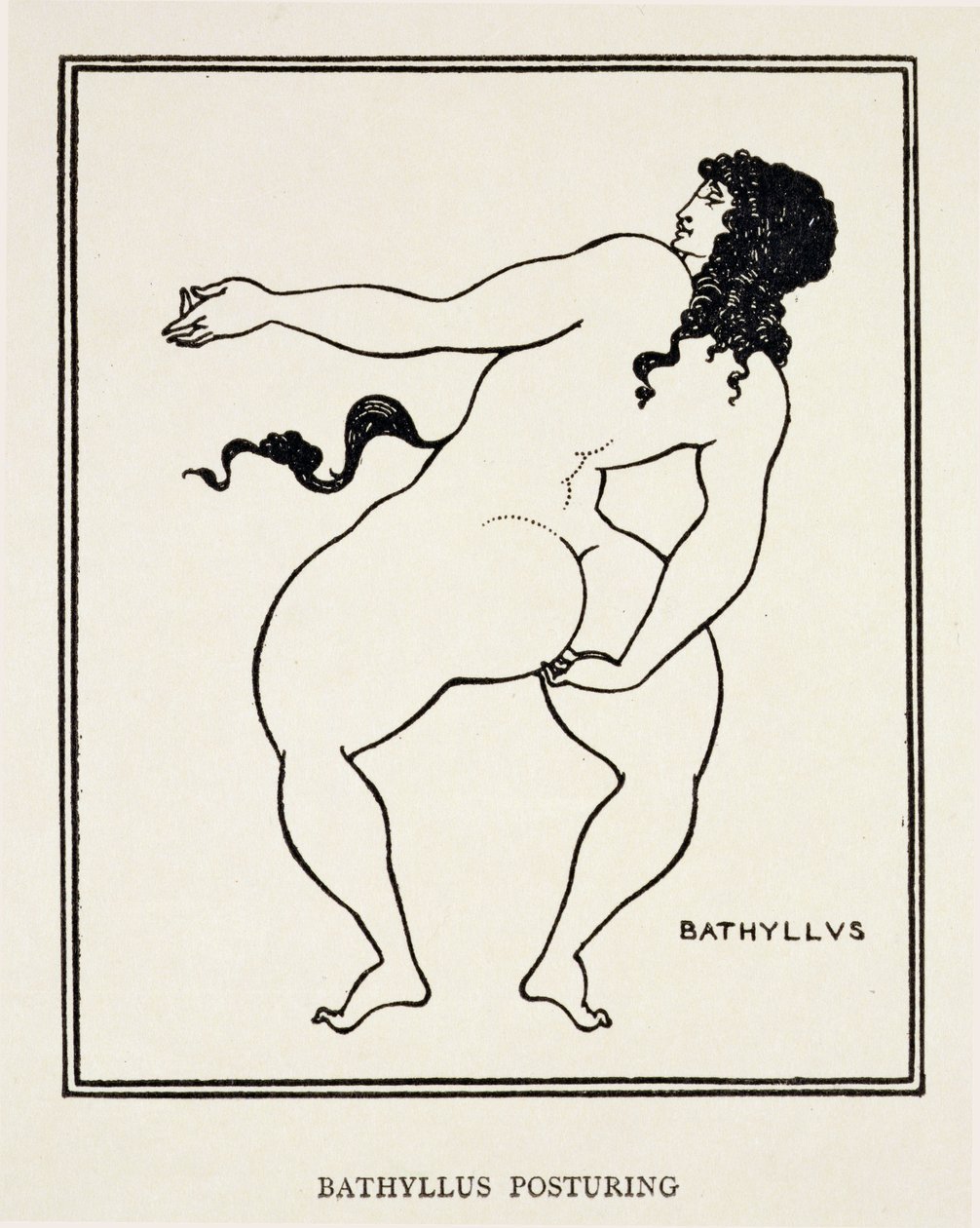 Bathyllus, römischer Tänzer und Pantomime-Darsteller von Aubrey Beardsley