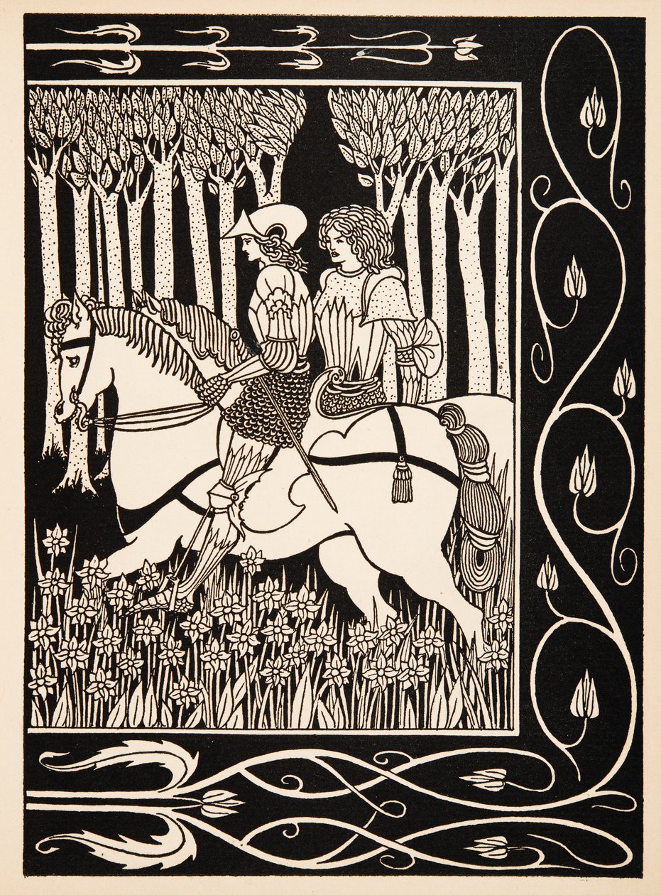 Wie König Mark und Sir Dinadan hörten, wie Sir Palomides große Trauer und Klage um La Beale Isoud machte von Aubrey Beardsley
