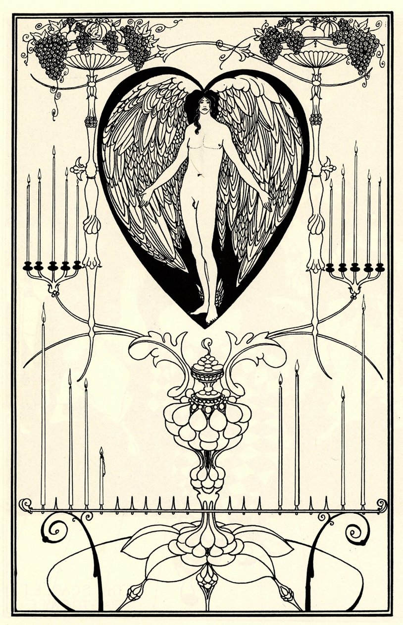 Illustration für Der Spiegel der Liebe von Marc-André Raffalovich, 1895 von Aubrey Beardsley