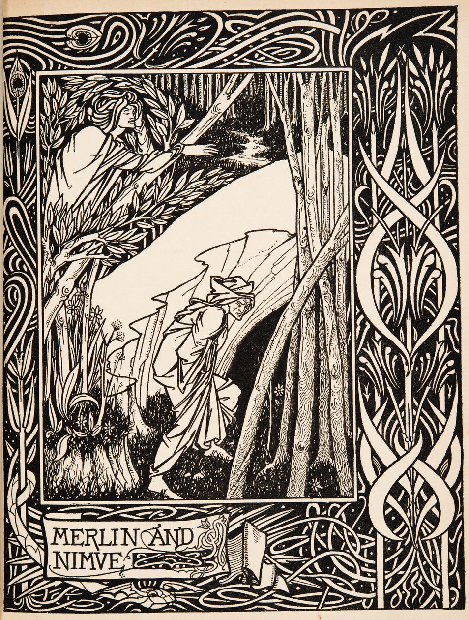 Merlin und Nimue von Aubrey Beardsley