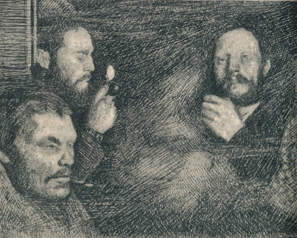 Eine Rauchpause in der Kombüse der Fram, um 1893-1896, 1897 von August Eiebakke