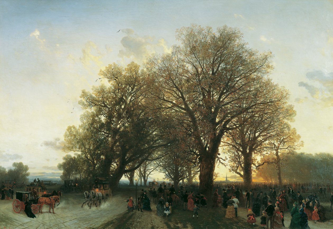 Auf dem Heimweg von der Weltausstellung im Wiener Prater 1873 von August Schaeffer von Wienwald