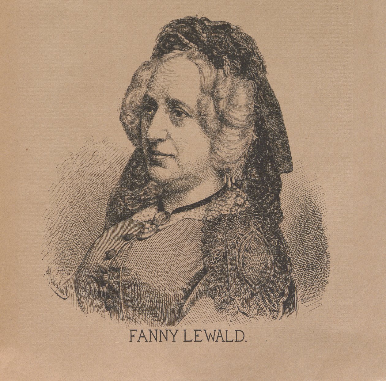 Schriftstellerin Fanny Lewald von August Schubert