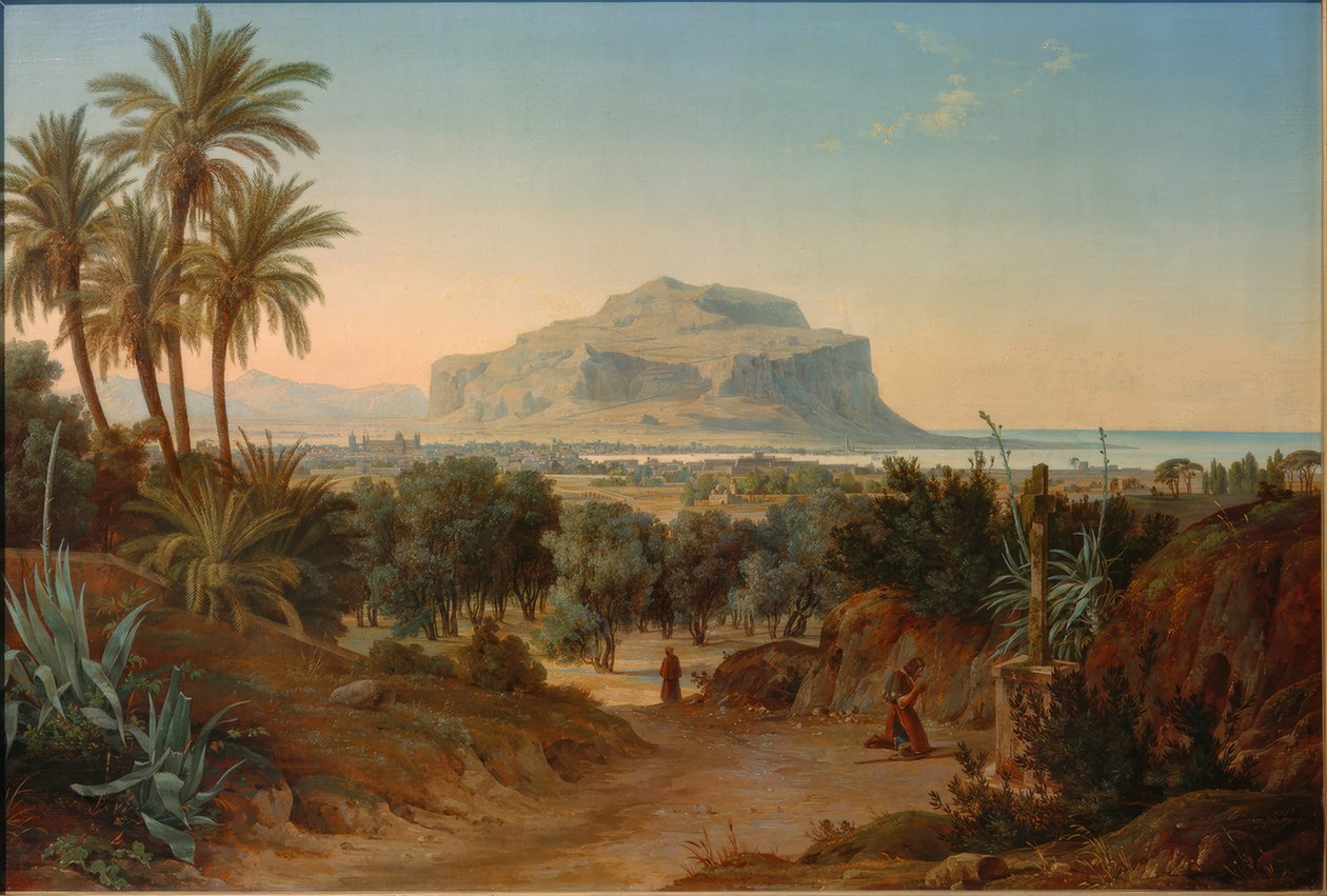 Blick auf Palermo und den Monte Pellegrino von August Wilhelm Julius Ahlborn