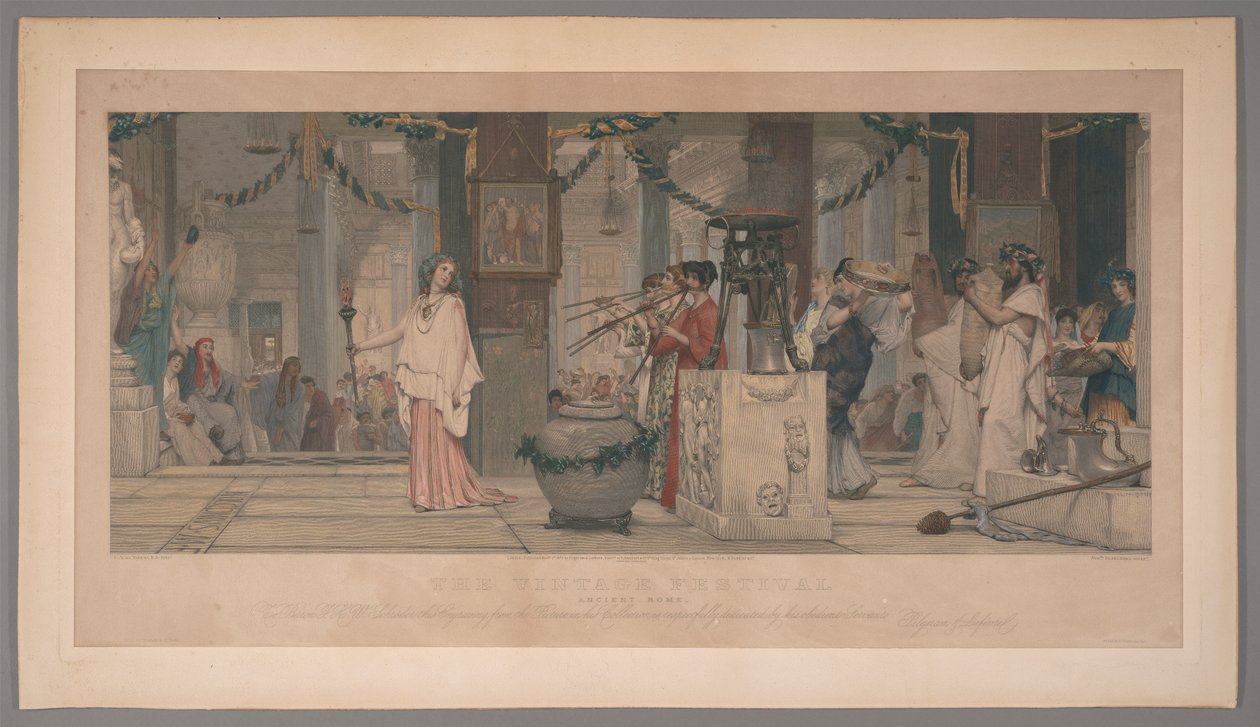 Das Weinfest: Antikes Rom von Auguste Blanchard