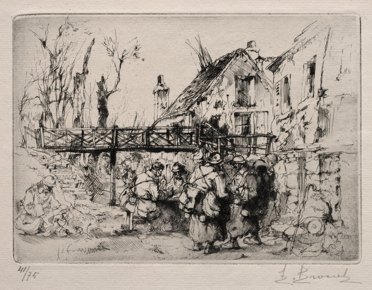 Der Halt im Dorf von Auguste Brouet