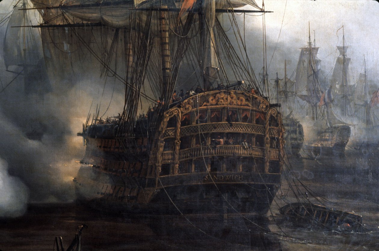 Schlacht von Trafalgar (Detail) von Auguste Etienne Francois Mayer