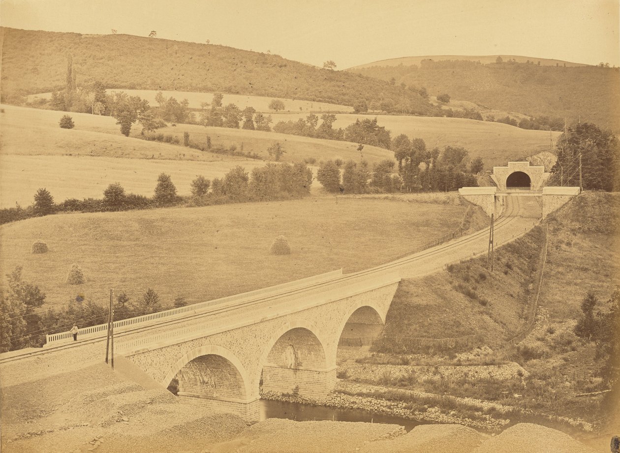 Viadukt über Le Rhims, nahe dem Krankenhaus von Auguste Hippolyte Collard