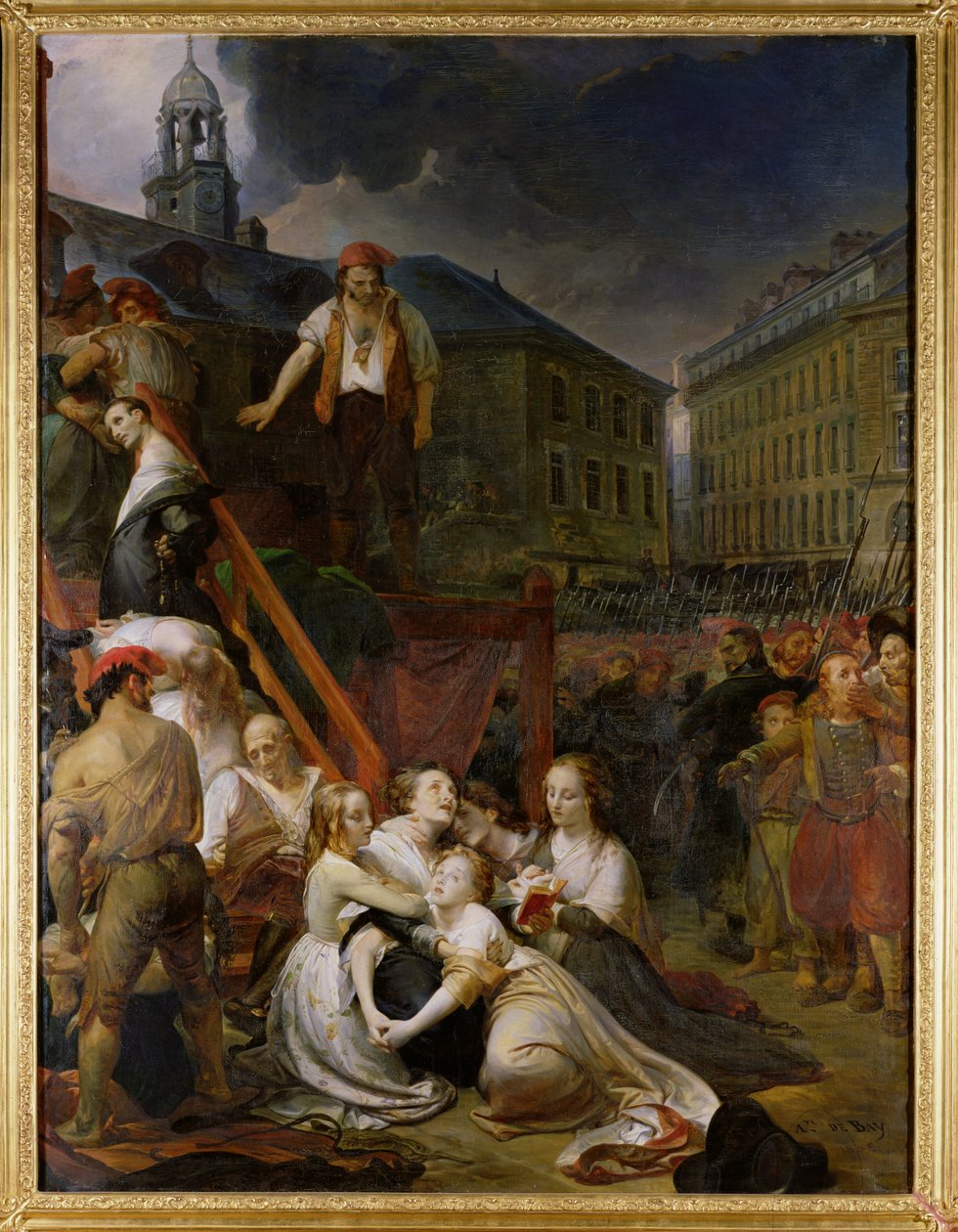 Episode auf dem Place du Bouffay, Nantes, 1793, 1859 von Auguste Hyacinthe Debay