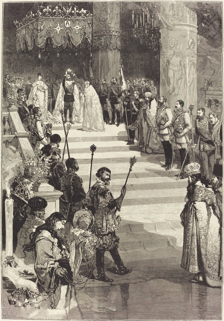 Die Krönung von Kaiser Alexander III. von Russland (27. Mai) von Auguste Lepere