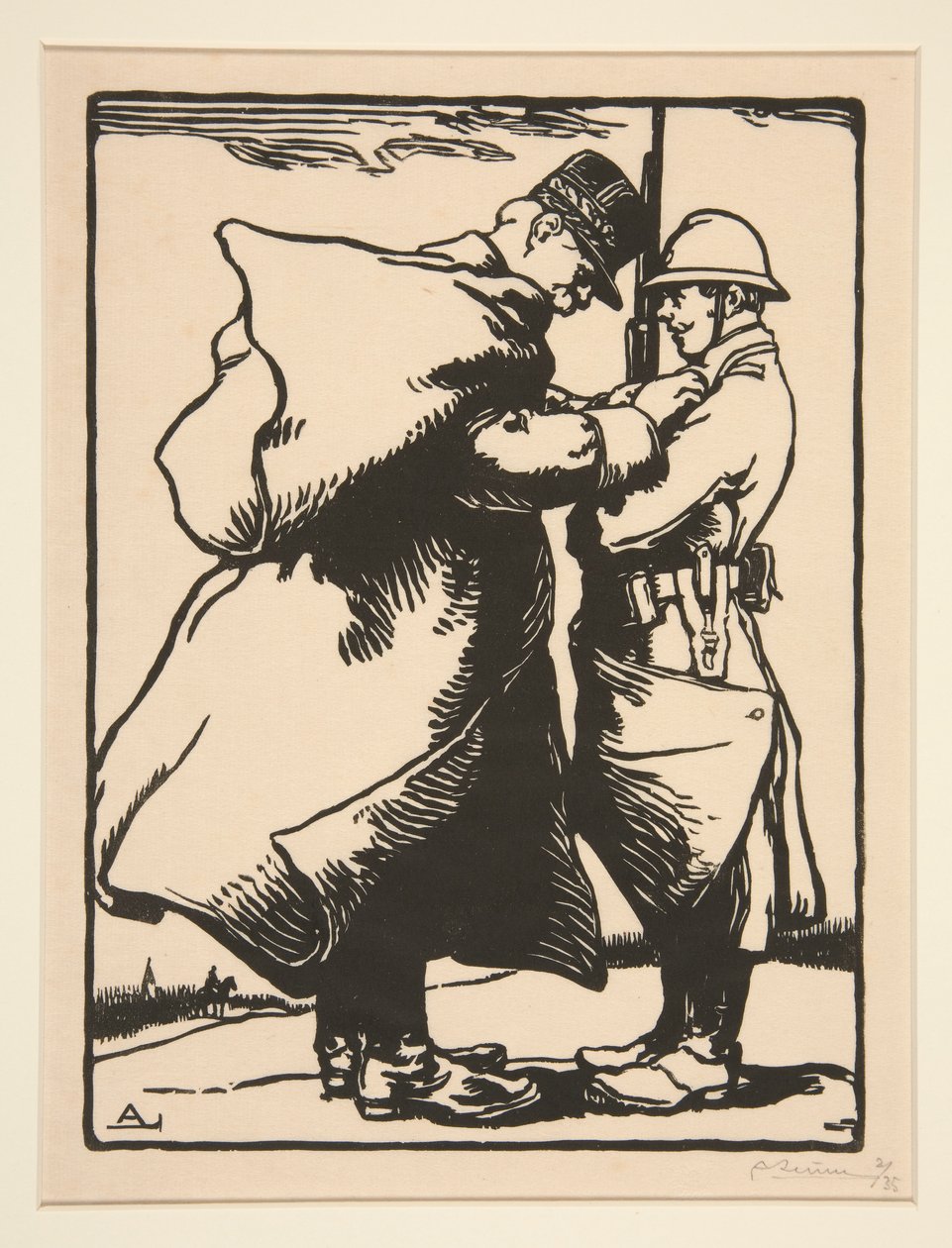 General Joffre dekoriert, aus La Guerre de 1914, erste Serie, Nr. 12 von Auguste Lepere
