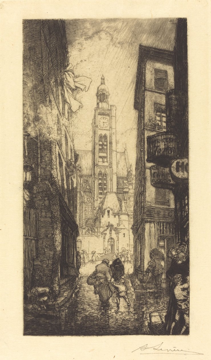 Rue de la Montagne-Sainte-Genevieve, Paris von Auguste Lepere