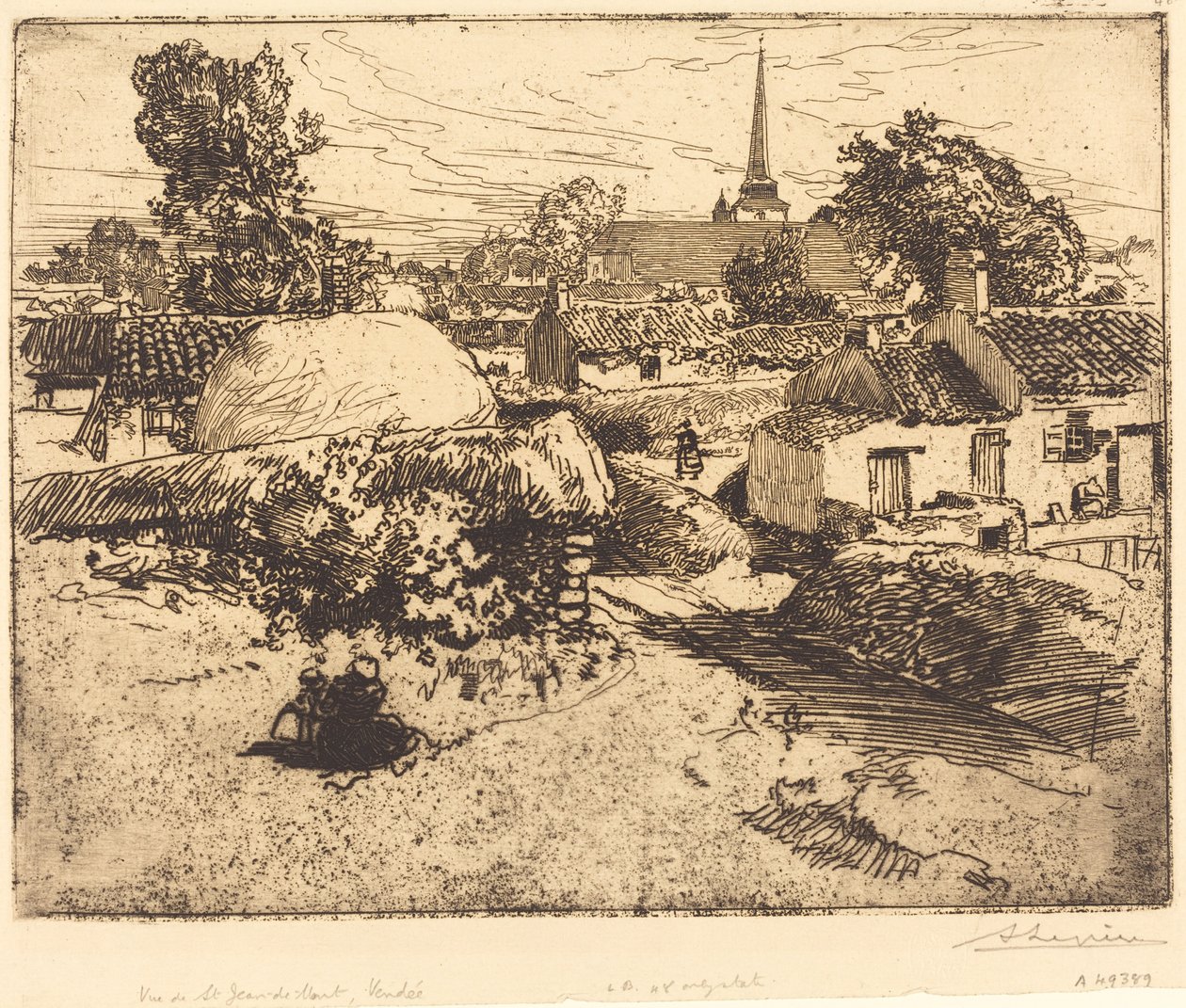 Ansicht von St.-Jean-de-Mont, Vendee von Auguste Lepere