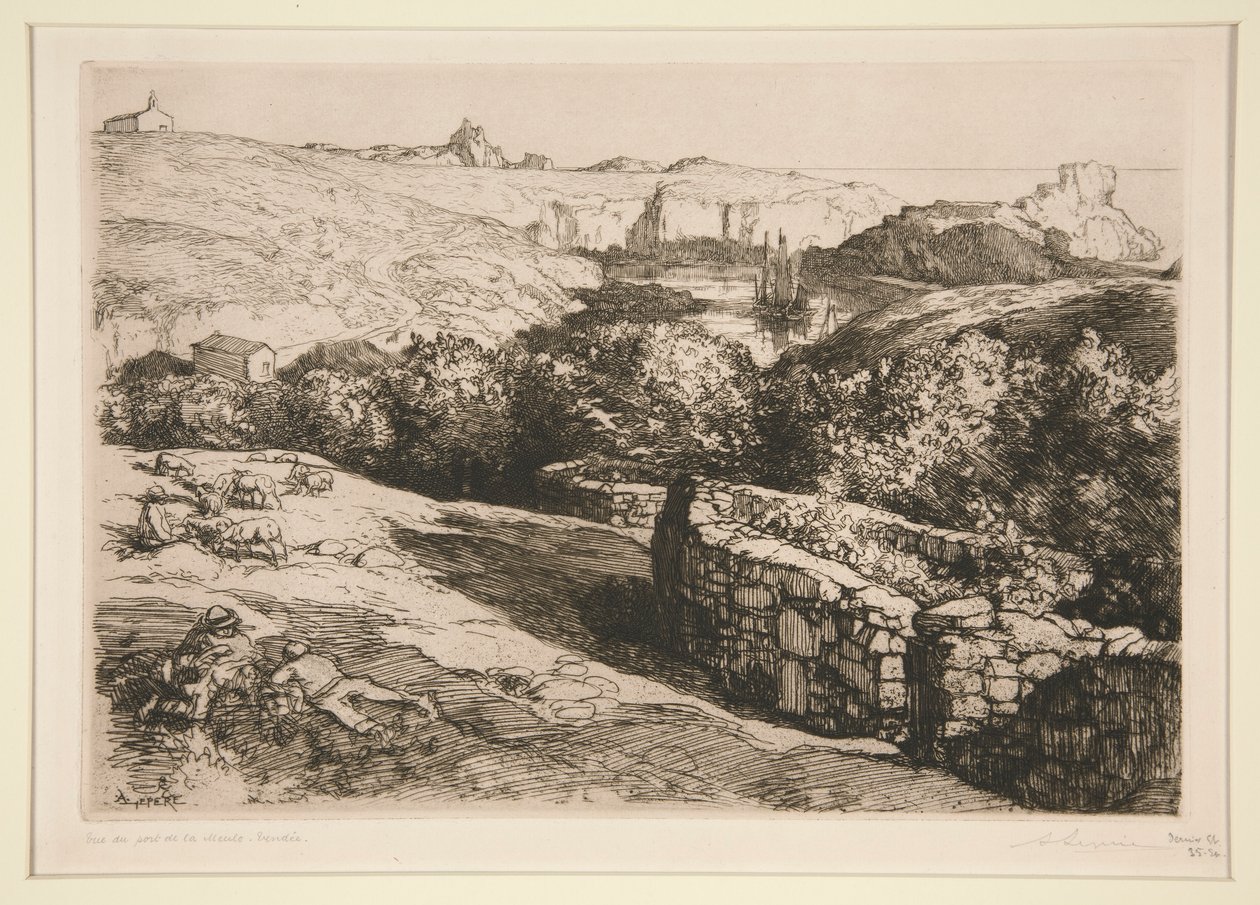 Ansicht des Hafens von La Meule (Ile d) von Auguste Lepere