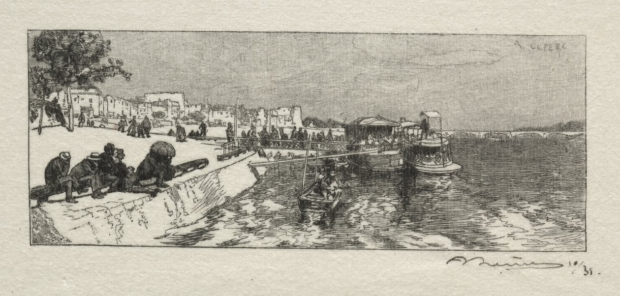 Anlegestelle in Bercy von Auguste Louis Lepère