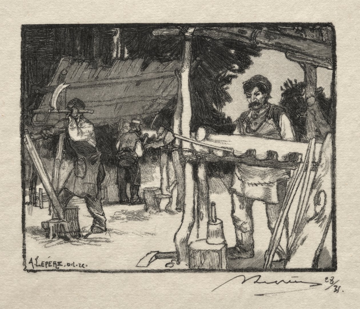 Der Lattenmacher von Auguste Louis Lepère