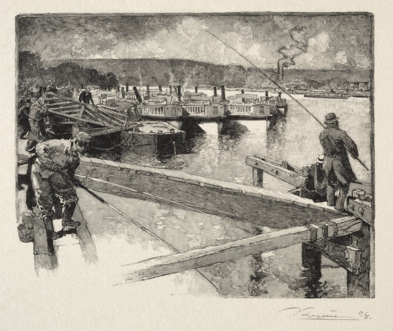 Das Boot-Omnibus-Garage von Auguste Louis Lepère