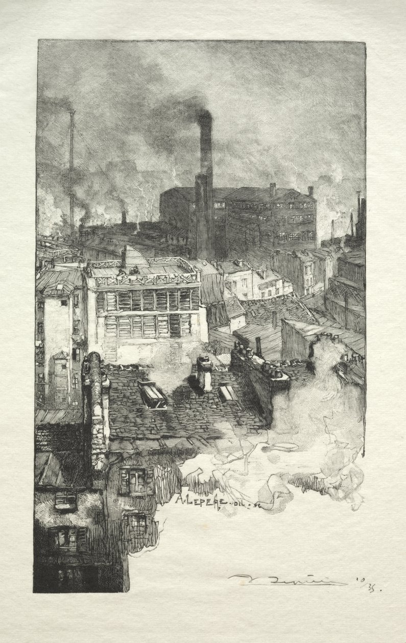 Viertel der Gobelins von Auguste Louis Lepère