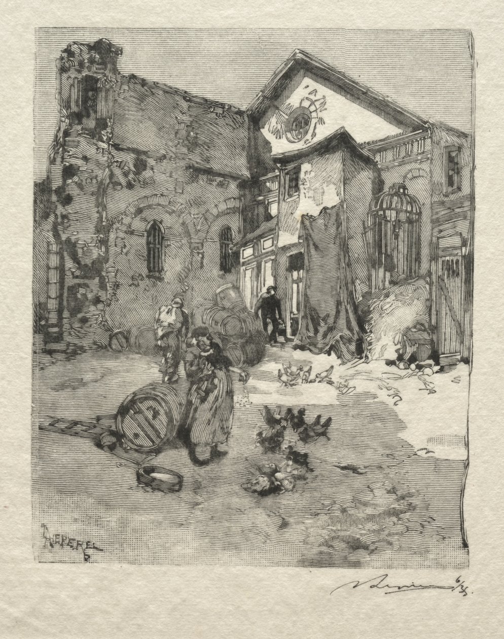 St. Julien le Pauvre: Das Portal von Auguste Louis Lepère