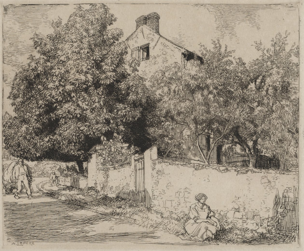 Das Haus von Madame B. von Auguste Louis Lepère
