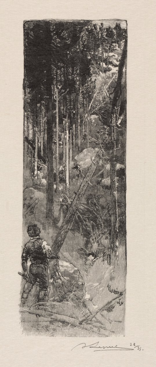 Abattage des Pins, 1887 von Auguste Louis Lepère