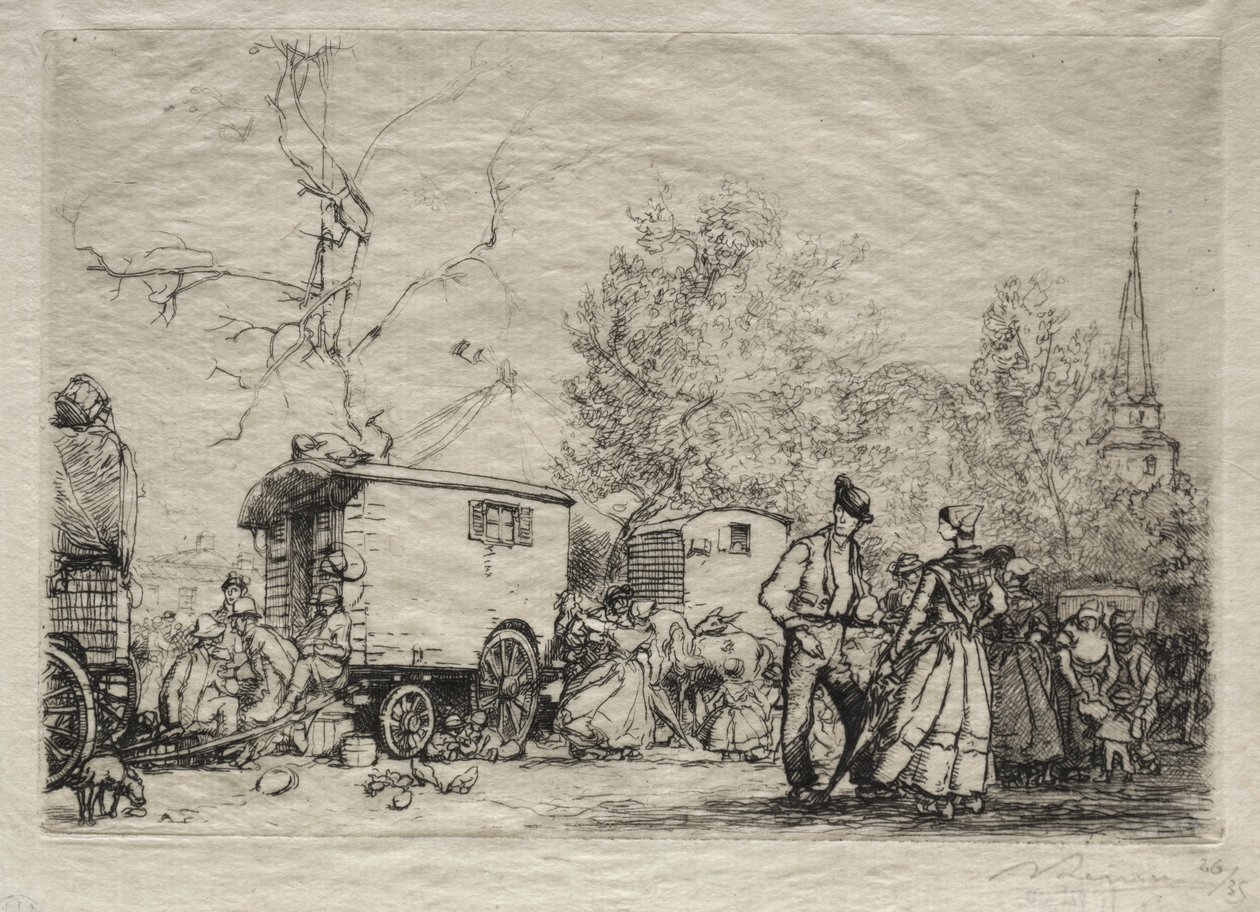 Auf der Messe St. Jean de Mont von Auguste Louis Lepère