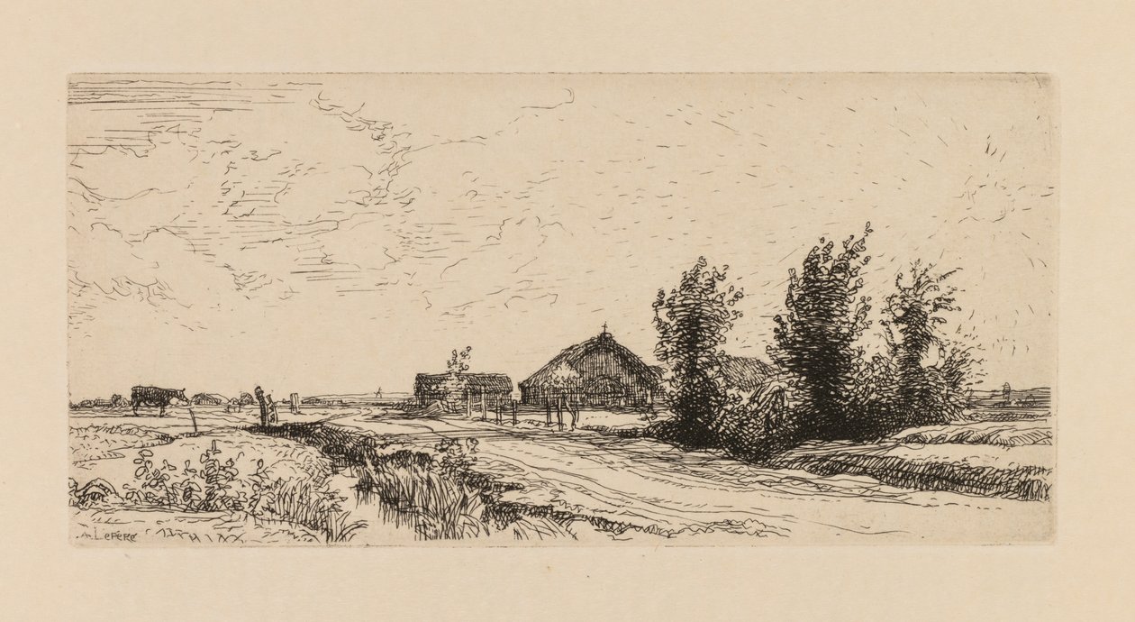 Auguste Lepère: Le petit gardeur de vaches von Auguste Louis Lepère