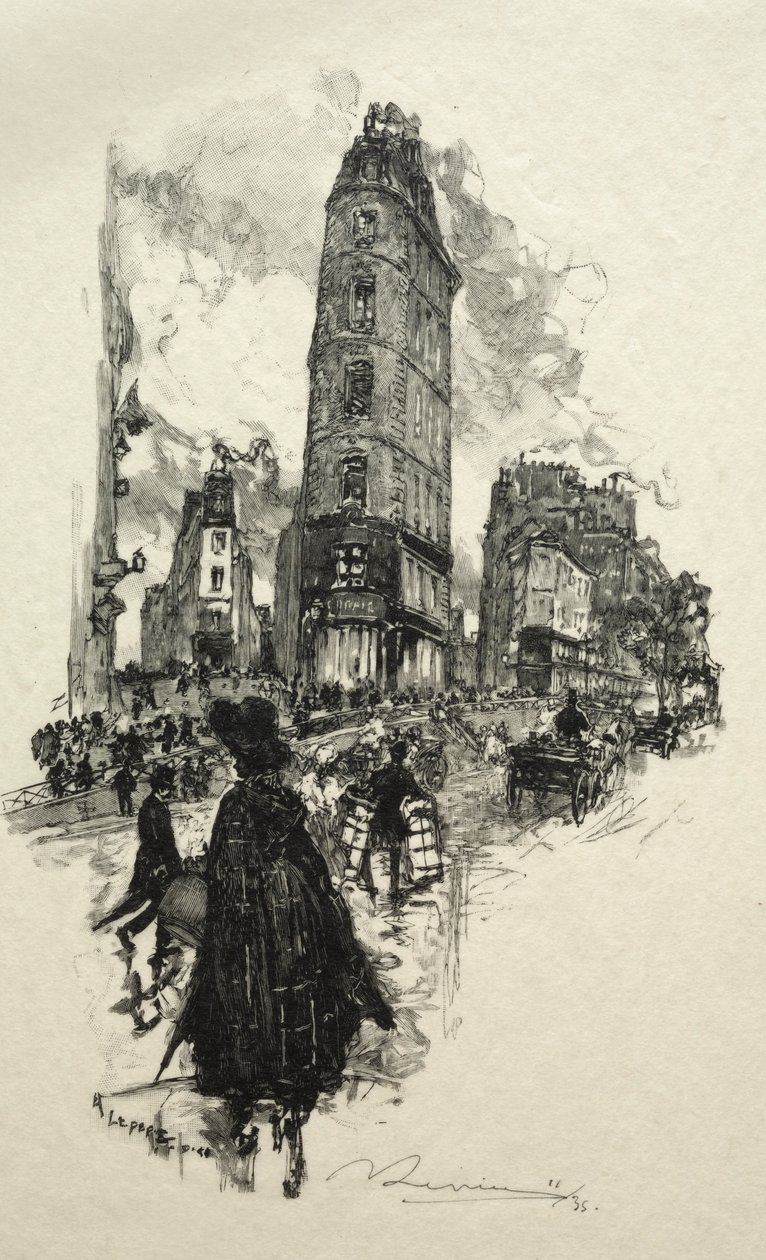Ecke der Rue de la Lune, 1890 von Auguste Louis Lepère