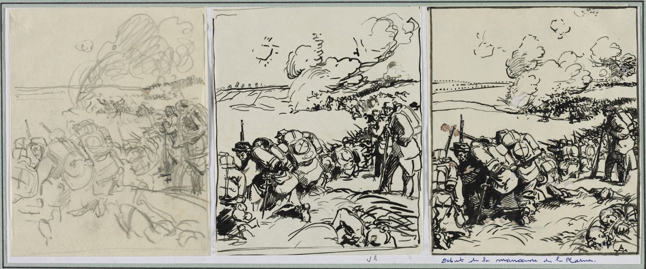 Beginn des Manövers an der Marne, 1914 von Auguste Louis Lepère