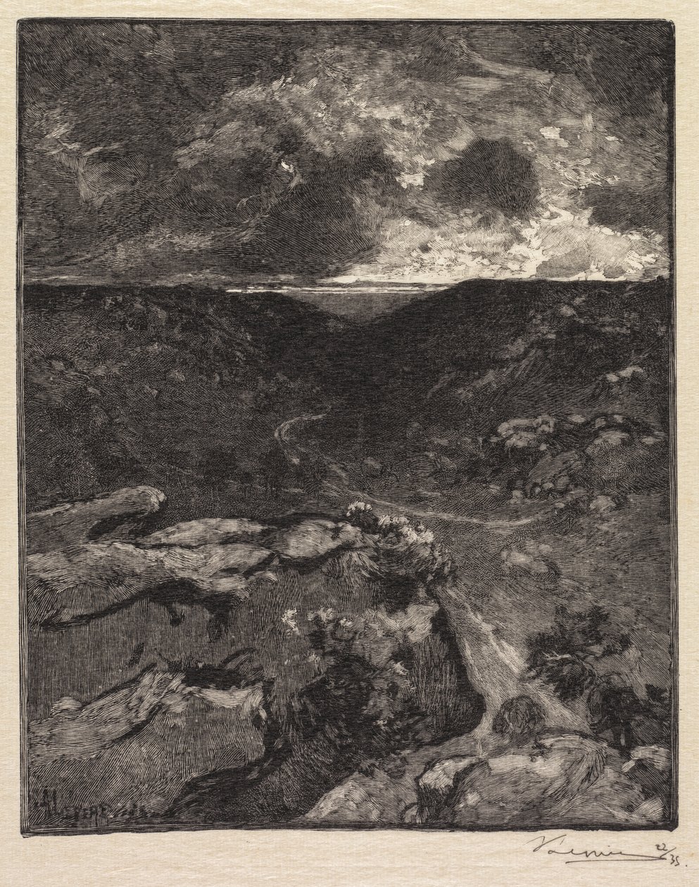 Fontainebleau-Wald: Franchard-Tal (La Forêt de Fontainebleau: La Vallée de Franchard) von Auguste Louis Lepère