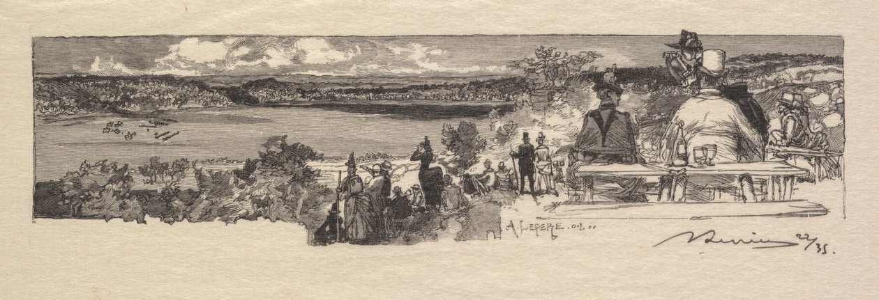 Wald von Fontainebleau: Tal der Solle La Forêt de Fontainebleau: La Vallée de la Solle, 1890 von Auguste Louis Lepère