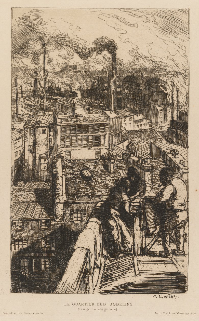 Gazette des Beaux-Arts: Das Viertel der Gobelins von Auguste Louis Lepère